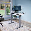 raised desk in white finish
